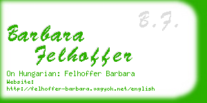 barbara felhoffer business card